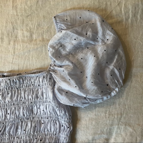 Zara Sheer Lavender Puff Sleeve Blouse - Picture 8 of 12